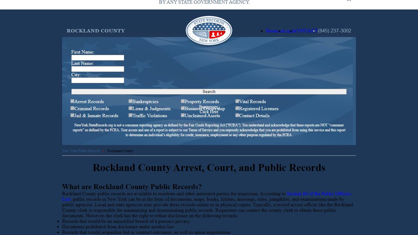 Rockland County Arrest, Court, and Public Records